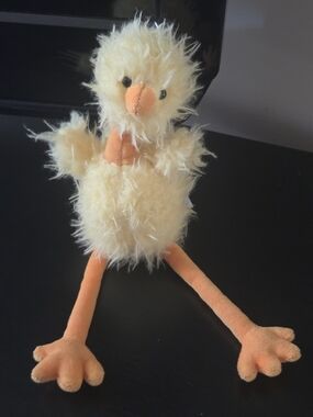 Jellycat Bonbon Chick - Yellow Bird with Long Orange Legs